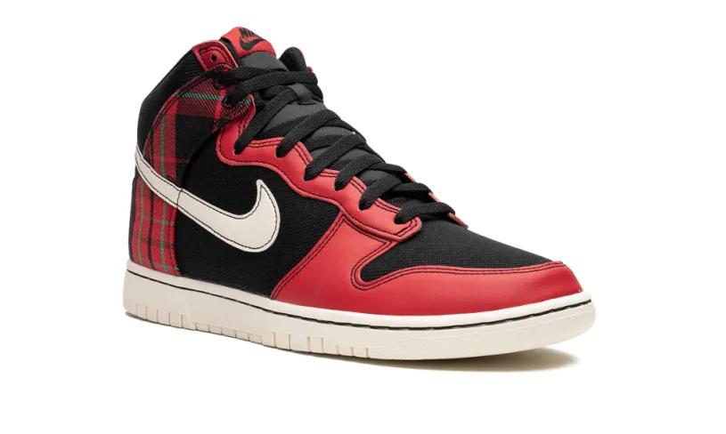 Nike Dunk Dunk High 'Plaid - Black Red'